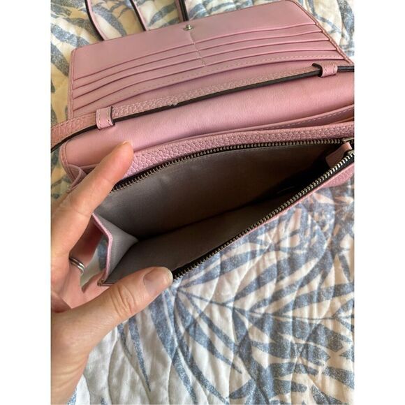 Marc Jacobs Gotham Crossbody Wallet on Strap Bag Leather  Pink Fleur, $398